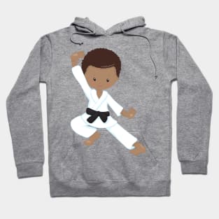 African American Boy, Karate Boy, Kata, Black Belt Hoodie